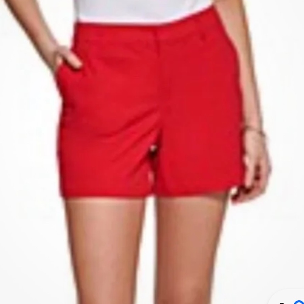 Liz Claiborne Classic Flat Front Shorts Red Tall